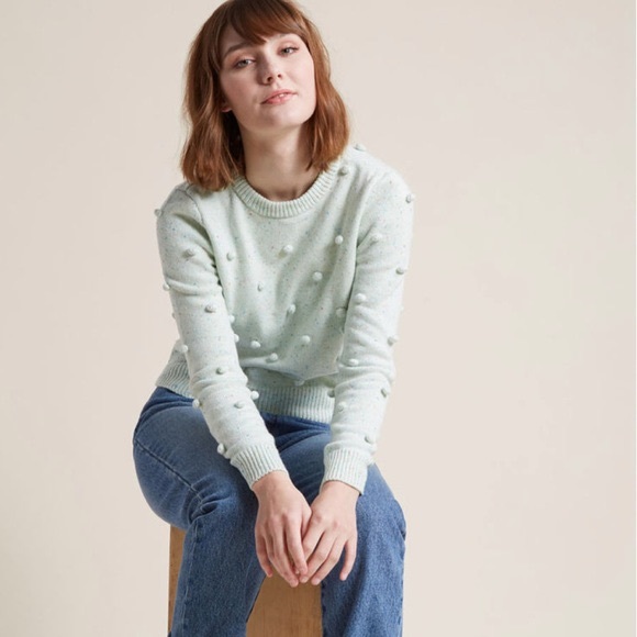ModCloth Mint Confetti Sweater - Picture 3 of 7